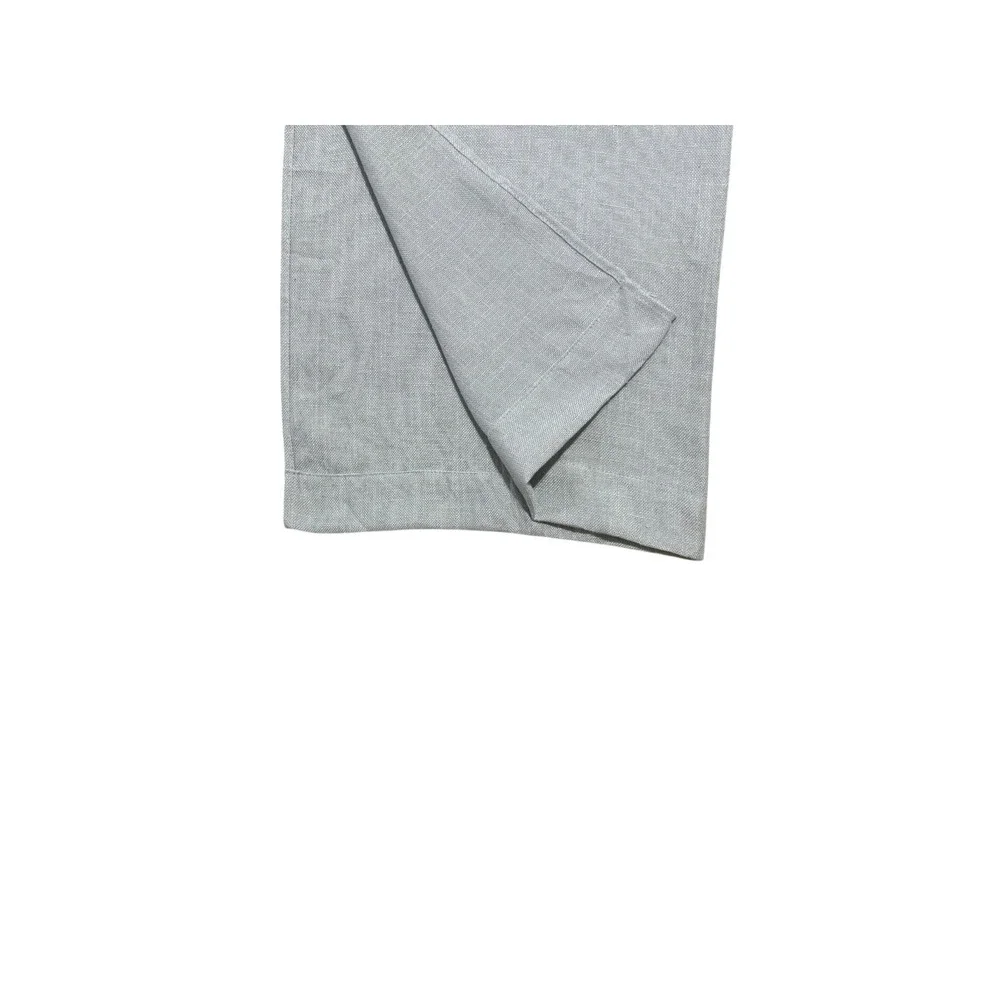 Single Gray Linen Short Curtain Drape 1 Panel Solid 35 Long 28 Wide Lightweight